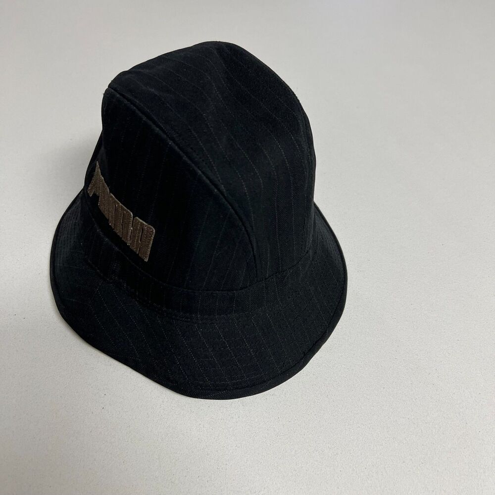 Puma Black Herringbone Bucket Hat S/M - Picture 2 of 8